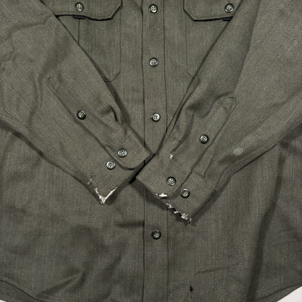 Vintage Cabelas Wool Shacket Mens XL Utility Grunge Thrashed Cuffs Gorpcore - Picture 2 of 10